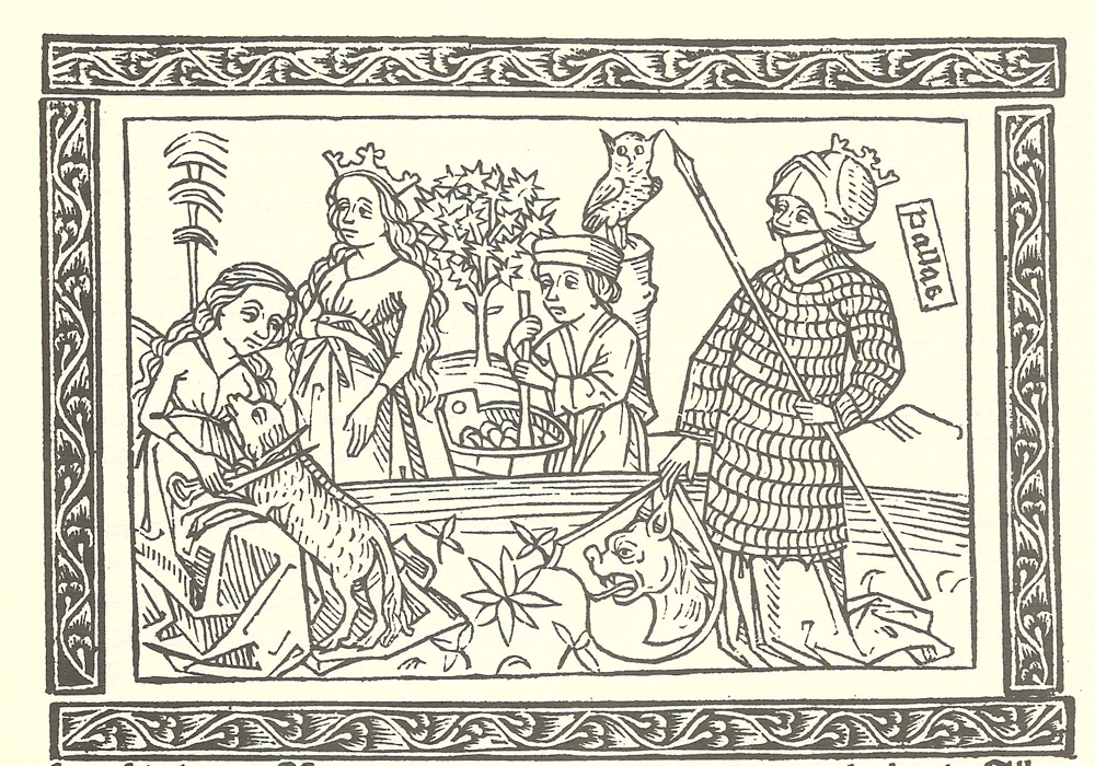 Libro Mujeres Ilustres-Boccaccio-Hurus-Incunabula & Ancient Books-facsimile book-Vicent García Editores-6 Minerva